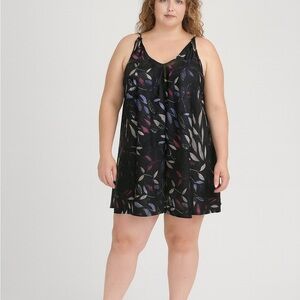 Plus Size Floral Tunic Dress 2X | Lily by Firmiana